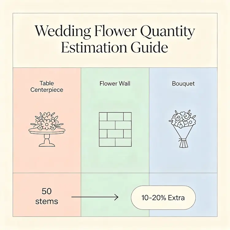 estimating wedding flower quantities