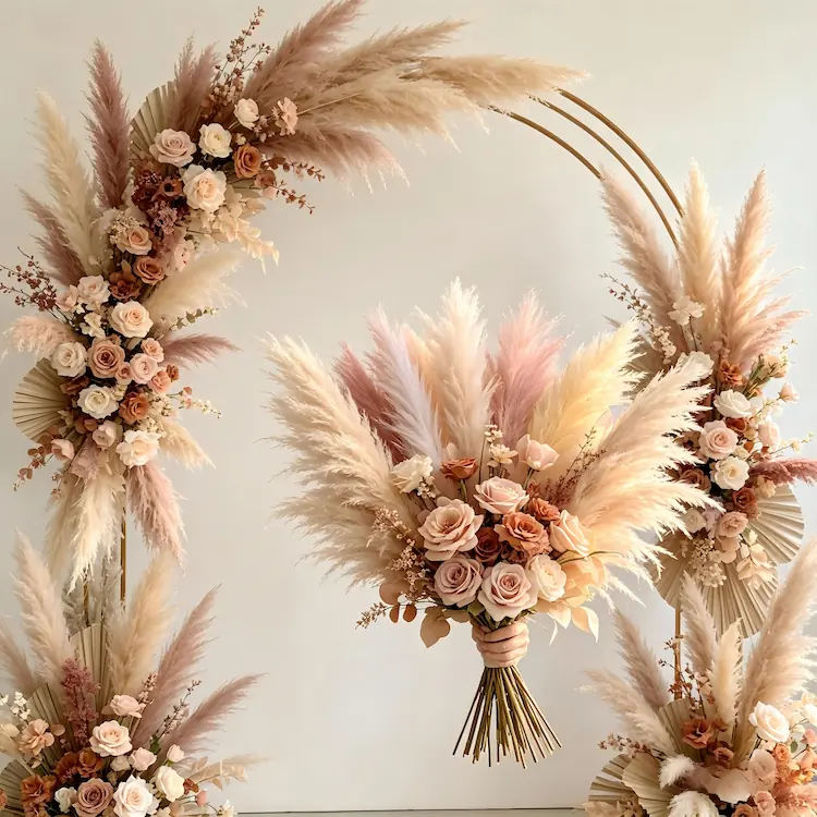 pampas grass boho wedding