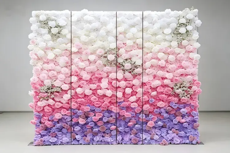 traditional flower wall panels on frame