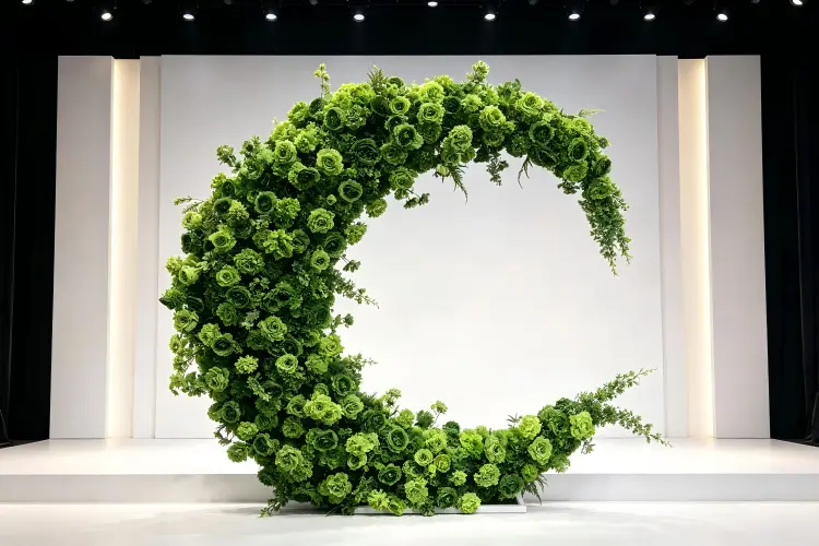 Floral hoops in corporate event branding