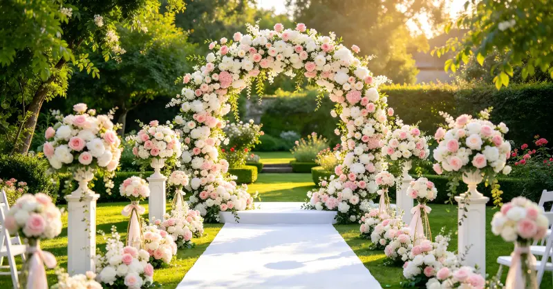 Complete Wedding Ceremony Decor Package: Aisle Arch Backdrop Guide