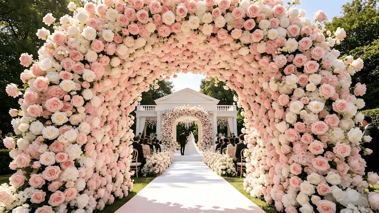 How UK Events Company Saved 50% on Wedding Arch Decor with Custom Artificial Flower Arches – A Case Study