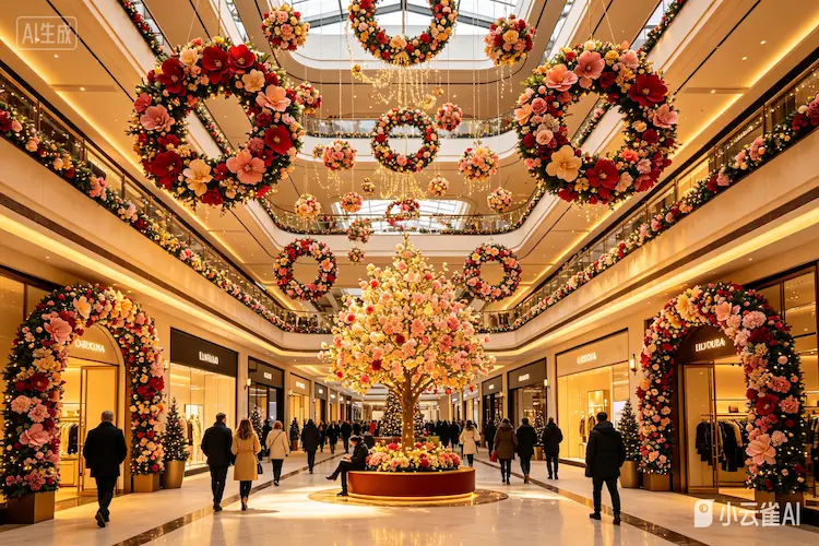 Grandview Malls Christmas decor installation