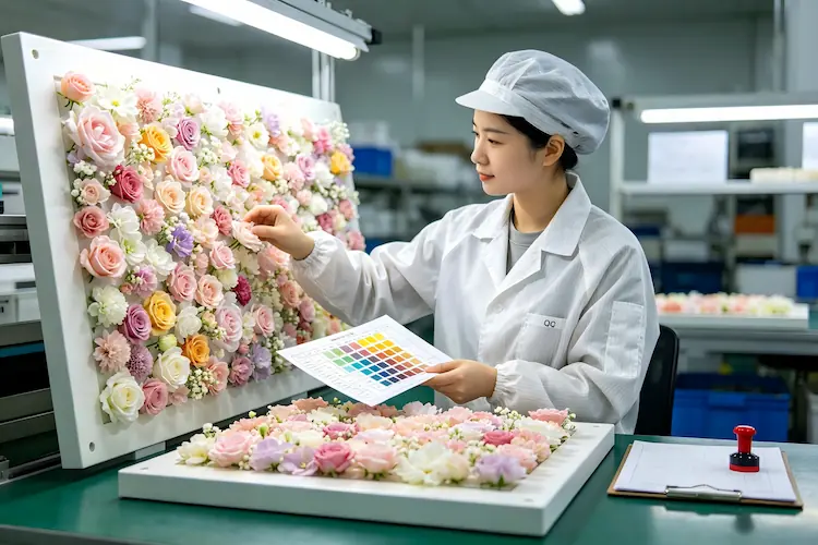 event floral production line quality control