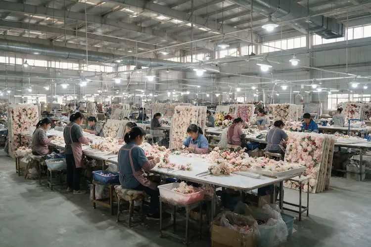 xibo-floral-4000sqm-factory-silk-flower-production