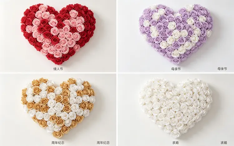 multi holiday heart flower wall valentines mothers day anniversary proposal
