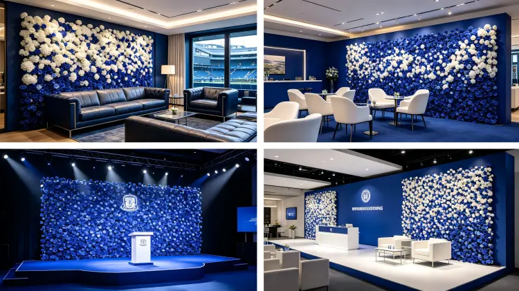 modular flower wall applications premier league wimbledon award ceremony